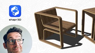 Shapr3D  Rometta Bend Plywood Lounge Chair Table [upl. by Ferde]