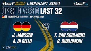 JanssenDi Bello vs Van SchijndelChalumeau  Last 32  ITSF 2024 World Series Leonhart Open Classic [upl. by Suoinuj]