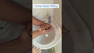 Corner Basin Installation video  Technical Rajen Plumber [upl. by Marty]