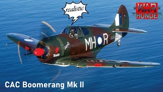 Warthunder  GBR CAC Boomerang Mk II  Map El Alamein Air Realistic [upl. by Ailices584]