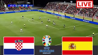 UŽIVO  Španjolska vs Hrvatska  UEFA Euro Cup 2024  Nogometna utakmica uživo  Gameplay [upl. by Rosol595]