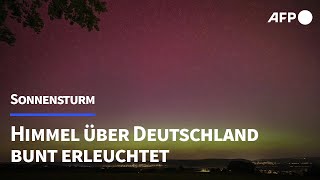 Extremer Sonnensturm lässt Polarlichter über Deutschland leuchten  AFP [upl. by Onida]