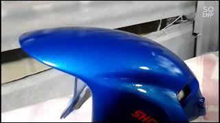 Cbr 400 Full Fairings Repaint Racing Stripe Design [upl. by Oirotciv249]