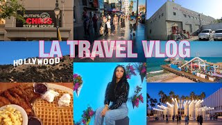 Los Angeles Travel Vlog  Baecation  Santa Monica LACMA Roscoes Gun Range amp MORE ✈️🎢🌴 [upl. by Mendez]