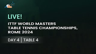 LIVE  T4  Day 4  ITTF World Masters Championships Rome 2024 [upl. by Ahsemik]