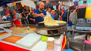 Street Food in Istanbul City 🇹🇷  Gözleme [upl. by Hayyikaz]