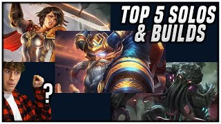 Top 5 Gods In Solo amp Builds In Patch 113 [upl. by Galliett576]