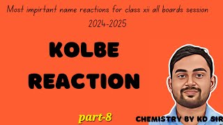 Kolbe reaction class 12 Alcohol phenol and ether [upl. by Noreh]