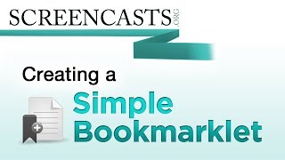 Creating a Simple Bookmarklet [upl. by Anileh]