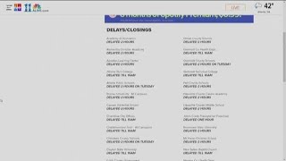 School closings delays for Tuesday [upl. by Nawiat726]