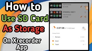 Use Memory Card as Storage Device for XRecorder Screen Recording App on Mobile Devices [upl. by Asiluy]