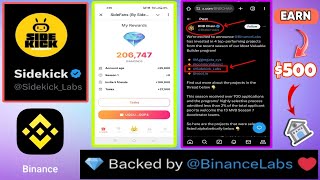 Sidekick Listing Date  Sidekick New Update  Binance New Project Sidekick  Sidefans by Sidekick [upl. by Brewster]