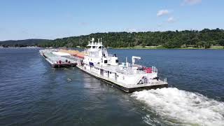 Towboats on the Ohio River [upl. by Fowle]