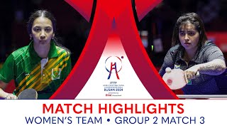 Bruna Alexandre BRA vs Lailaa Edwards RSA  WT G2  Match 3  ITTFWorlds2024 [upl. by Airotna]