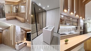 TOUR PELO NOVO APARTAMENTO DECORADO de 70M²  Pequeno e Planejado [upl. by Anikat515]