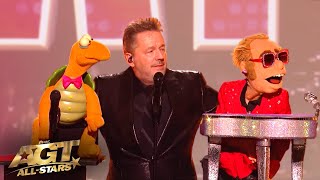 Ventriloquist Terry Fator Brings Elton John On Stage To Compete on AGT AllStars [upl. by Macario293]