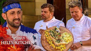 Cook On Wood Challenge Gets Rated By Chef Ramsay  Hells Kitchen [upl. by Analem]