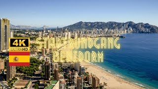 Benidorm Stadtrundgang in der Provinz Alicante Spanien 4k 30FPS Walking Tour Benidorm Spain [upl. by Phillis929]