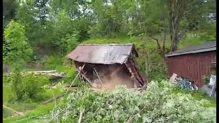 Range Rover P38 M57 Pulling down the shed take 2 [upl. by Annala]