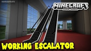 11 WORKING ESCALATOR IN MINECRAFT PE USING COMMAND BLOCKS [upl. by Auehsoj]