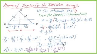 CE11022 IxIy moments of inertia for isosceles StaticsEnglish [upl. by Hodess]