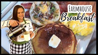 BIG Farmhouse BREAKFAST for Dinner  Farmhouse Breakfast Tarts amp Sweet Potato Pie Pancakes [upl. by Eido811]