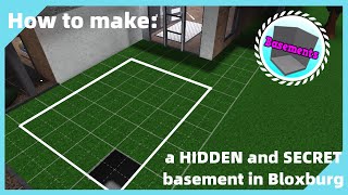 Bloxburg  How to make a SECRET and HIDDEN basement in Bloxburg [upl. by Filipe537]