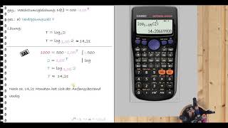 Beispielaufgabe zur Berechnung der Halbwertszeit und Verdopplungszeit [upl. by Marasco]