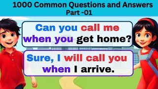 English Conversation Practice  1000 questions and answers part 1  English Speaking Practice [upl. by Celene]