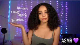 ASMR  Hand Sounds Finger Flutters Fast Tapping  Scratching Hand Movements amp Whisper Rambles 🖤 [upl. by Weide]