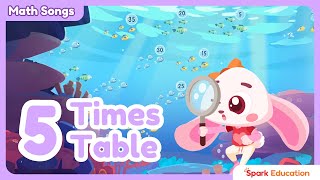 5 Times Table Song  Learn to Multiply by 5  Number and Multiplication  Song for Kids sparkmath [upl. by Cinimod]