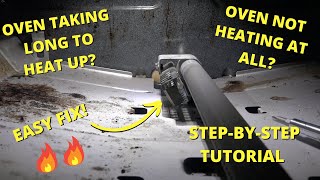 Gas Oven Not Heating Up HOW TO FIX DIY Igniter Replacement [upl. by Parette]