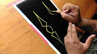 How to pinstripe Simple Pinstriping Design 1 [upl. by Nyrrat]