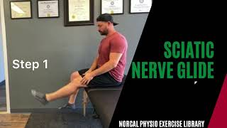 Sciatic Nerve Glide NorCal Physiotherapy Exercise Library [upl. by Ydde]