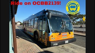 Ride on Ocean City Beach Bus 2139 2018 Eldorado Axess BRT 40 on South to inlet [upl. by Kidd]