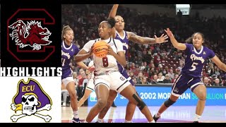 1 South Carolina VS East Carolina Highlights  Womens College Basketball [upl. by Isac]