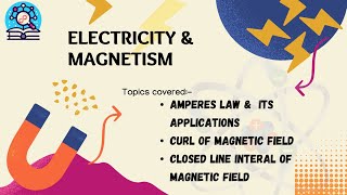 AMPERES LAW AND ITS APPLICATION CURL OF MAGNETIC FIELDCLOSED LINE INTEGRALS OF MAGNETIC FIELD [upl. by Ruford]