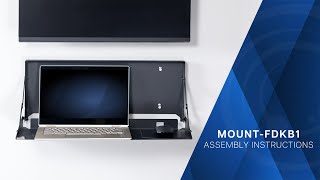 MOUNTFDKB1 Flip Down Keyboard Tray Wall Mount Assembly by VIVO [upl. by Hussein873]