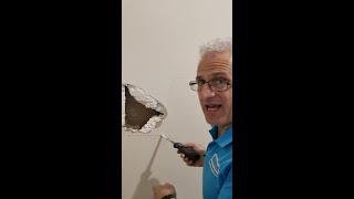 Repair a Plasterboard Wall Quick amp Easy [upl. by Kehoe]