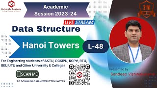 DSUC48 Tower of Hanoi Algorithm  Tower of Hanoi Using Stack in Data Structure TOH Using Recursion [upl. by Arlina334]