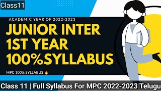 MPC 100 Intermediate 1st Year Syllabus  Class 11 [upl. by Aidnyc]