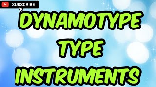 DYNAMOMETER TYPE INSTRUMENT [upl. by Evangelia]