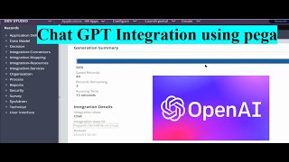 Chat gpt integration using pega full implementation video pega integration chatgpt telugu [upl. by Yajeet]