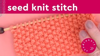 Knit the Easiest Seed Stitch Knitting Pattern 2 Row Repeat [upl. by Leroj69]