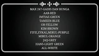 MAX 247GADIS DAN BUNGA LYRICS COLOUR CONDED [upl. by Toby507]