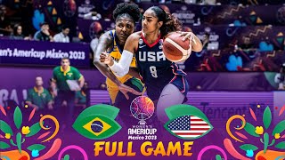 FINAL Brazil v USA  Full Basketball Game  FIBA Womens AmeriCup 2023 [upl. by Leaj]