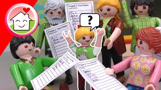 Playmobil Familie Hauser  Projekttage  Schulgeschichte mit Lena [upl. by Skillern]