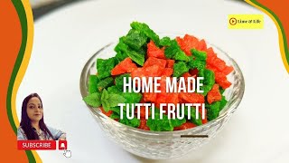 Home Made Tutti Frutti Recipe  टूटी फ्रूटी रेसपी  How to Make Tutti Frutti at Home [upl. by Smaoht]