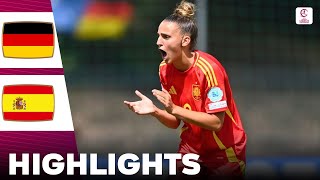 Spain vs Germany  Highlights  U19 Womens European Championship 21072024 [upl. by Amees]