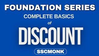 COMPLETE BASICS OF DISCOUNT by Jyotiprakash Sir FOUNDATION SERIES  SSCMONK  ssc cgl chsl [upl. by Mot]